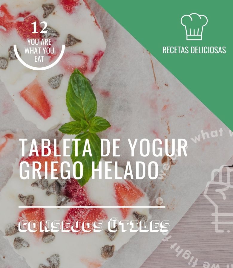 Tableta de yogur griego helado