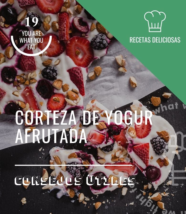 Corteza de yogur afrutada