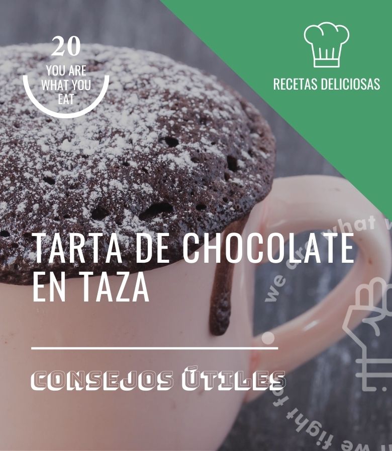 Tarta de chocolate en taza